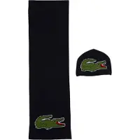 Lacoste Set Schal und Mütze RB1515-00 Dunkelblau