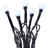 Hellum 80-tlg. LED-Kugel-Lichterkette, weiße LEDs