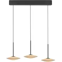 Paul Neuhaus Hängelampe Elipsa, dimmbar, schwarz, für Wohn- / Esszimmer, Glas