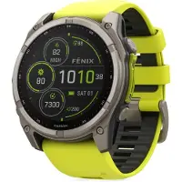 Garmin Fenix 8 Multisportuhr, 51mm, Sapphire Solar Edition, yellow/grey