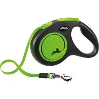 Flexi New Neon Green Lanyard M - 5m, bis 25kg - Band