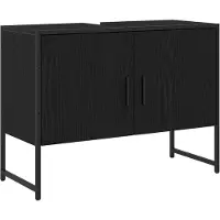 vidaXL Waschbeckenschrank Schwarz Eichen-Optik 80 x 30 x 60 cm