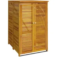 vidaXL Mülltonnenbox für 1 Tonne 70x89x117 cm Massivholz Akazie
