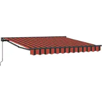 vidaXL Markisenrahmen Orange und Schwarz 300 x 250 cm