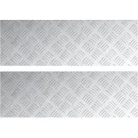 vidaXL Treppe Tritt Rechtwinklig 2 pcs Silber 75 x 25 cm Aluminium