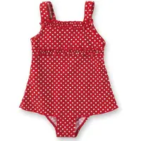 Playshoes UV-Schutz Badeanzug mit Rock Punkte in Rot | Gr.: 122/128