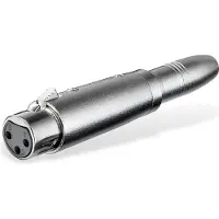 Pro 27453 XLR Adapter, AUX Klinke 6,35 mm Buchse zu XLR Buchse - XLR-Buchse (3-Pin) > Klinke 6,35 mm Buchse (2-Pin, mono)