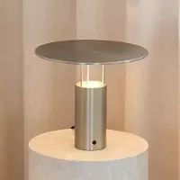 Piet Hein Tempel280 LED-Tischleuchte, silber, Höhe 24,5 cm - , Tempel280, dimmbar, Metallisch, für Schlafzimmer, Aluminium, Design