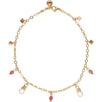 Faina Women Ankle Bracelet With Charms in Rose Gold Pink | Gr.: onesize