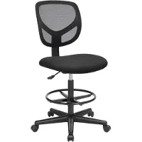 Songmics Chefsessel, ergonomischer Arbeitshocker, Sitzhöhe 55-75 cm