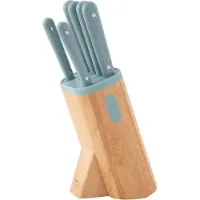 Berghoff Leo Slate, Messer-Block/Besteck-Set, Edelstahl, ABS, Edelstahl, Holz, Edelstahl, Holz