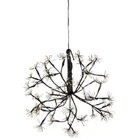 Luca Lighting Weihnachts-Pendelleuchte Kugel schwarz 40cm inkl. LED mit Timer IP44 - Nobu