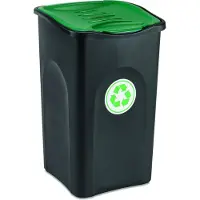 Stefanplast 70651, 50 l, Quadratisch, Schwarz, Grün, Manuell, 370 mm, 370 mm
