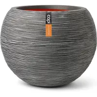 Capi Europe Pflanzgefäß 'Rib Jacob', anthrazit, ca. Ø 40 x H 32 cm