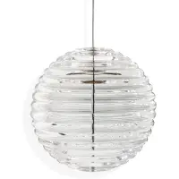 Tom Dixon Press Pendelleuchte Mini Sphere 2700K Clear - , Press Sphere, dimmbar, Transparent, für Wohnzimmer, Glas, Design