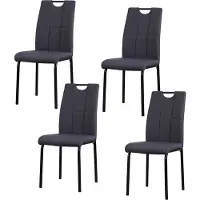 HTI Esszimmerstuhl Denton Webstoff Grau 4er-Set