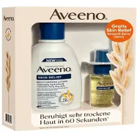 Aveeno Skin Rel.Bodyl.300ml+gratis Öl 50ml Giftset 1 St Kombipackung