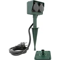 REV 0595004555 Gartensteckdose Grün Schutzkontakt (0595004555)