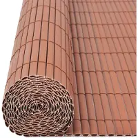 vidaXL Gartenzaun Braun 150 x 300 cm PVC