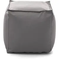 Talamo Italia Puff Annalaura, Multifunktionshocker, 100% Italy, Relaxsessel aus gepolstertem Stoff, Cm 45x45h45, Grau