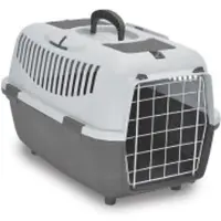 Papillon Reisebox mit Metalltür Grau