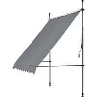 Pro-Tec Klemmmarkise ‘Stem’ Stahlgestell 200 cm breit Mittelgrau