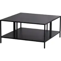 En.casa Couchtisch ’Kumlinge’ Metall 40x80x80 cm Schwarz
