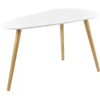 En.casa Couchtisch Set Langesund Beistelltisch 2er Set Weiß MDF/Kiefernholz []