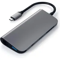 Satechi USB-C Multimedia Adapter | Multiport-Adapter für Laptops - Space Grau
