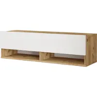 En.casa Fernsehtisch 'Laitila' 100x31,5x29,5 cm Eiche rustikal/Weiß