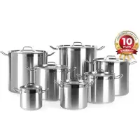 Hendi Schmortopf hoch - mit Deckel,71L,450x(H)450mm