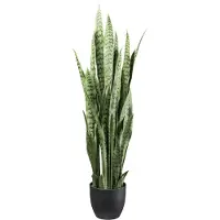 Creativ Green Künstliche Zimmerpflanze "Sanseveria" mit detailgetreuen Blättern