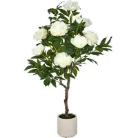 Creativ Green Kunstpflanze "Peonie" im eleganten Topf