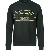 Philipp Plein Sport Gold Logo Schwarzer Pullover