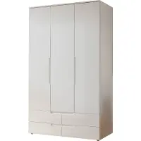 Pol-Power Spice Kleiderschrank Holzwerkstoff Melaminbeschichtet Weiß hochglanz