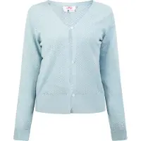Mymo Strickjacke Damen hellblau