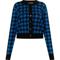 Mymo Strickjacke Damen Schwarz-Blau