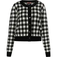 Mymo Strickjacke Damen schwarz weiss