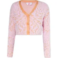 Mymo Strickjacke Damen rosa-orange