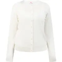 Mymo Strickjacke Damen Wollweiß