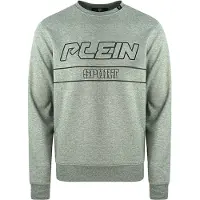 Plein sport Philipp schwarzes Logo grauer Pullover