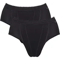 Sloggi Shapingslip "Control", Damen, Gr. 38, schwarz, Single Jersey, Obermaterial: 94% Baumwolle, 6% Elasthan, unifarben, körpernah, Unterhosen Shapingslip, formend, Baumwollmix, weich, elastisch