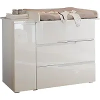 Die Möbelfundgrube Kommode Wickelkommode weiß hochglanz 120 cm - SPICE