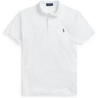 Ralph Lauren für Herren. 710713130003 Custom Slim Fit Poloshirt weiß (L), Lässig, Baumwolle, Kurzarm