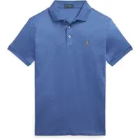 Ralph Lauren für Herren. 710713130008 Custom Slim Fit Poloshirt aus weicher Baumwolle blau (L), Lässig, Kurzarm