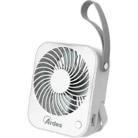Ardes AR5F03BT TAURO Mini Portable Fan Grau und Weiß USB-Akku 2000mAh