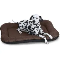 Knuffelwuff Wasserfestes In und Outdoor Hundebett Lucky aus Nylongewebe L 70 x 46cm Braun