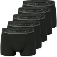 Schiesser Boxer "Uncover Cotton" ohne Eingriff, elastisch, Single Jersey, Logo-Bund