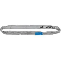 Petex Rundschlinge 47204018, Umfang 2 m, 1m Länge, EN 1492-2, grau, Traglast 4 Tonnen
