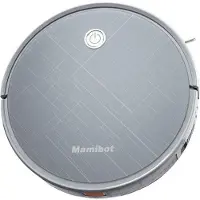 Mamibot GREY, Beutellos, Grau, Rund, 0,6 l, Teppich, Harter Boden, 1,5 cm